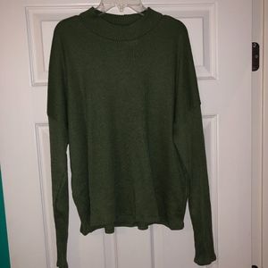 Army Green Mock Neck Sweater